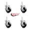 Service Caster 4 Inch Phenolic Wheel Swivel 7/8 Inch Square Stem Caster Set with Brake SCC SCC-SQ20S414-PHS-TLB-78-4 - alternate 3